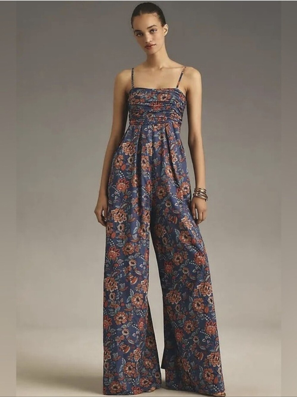 The Mabel Wide Leg Sleeveless Floral Jumpsuit By Hutch For Anthropologie